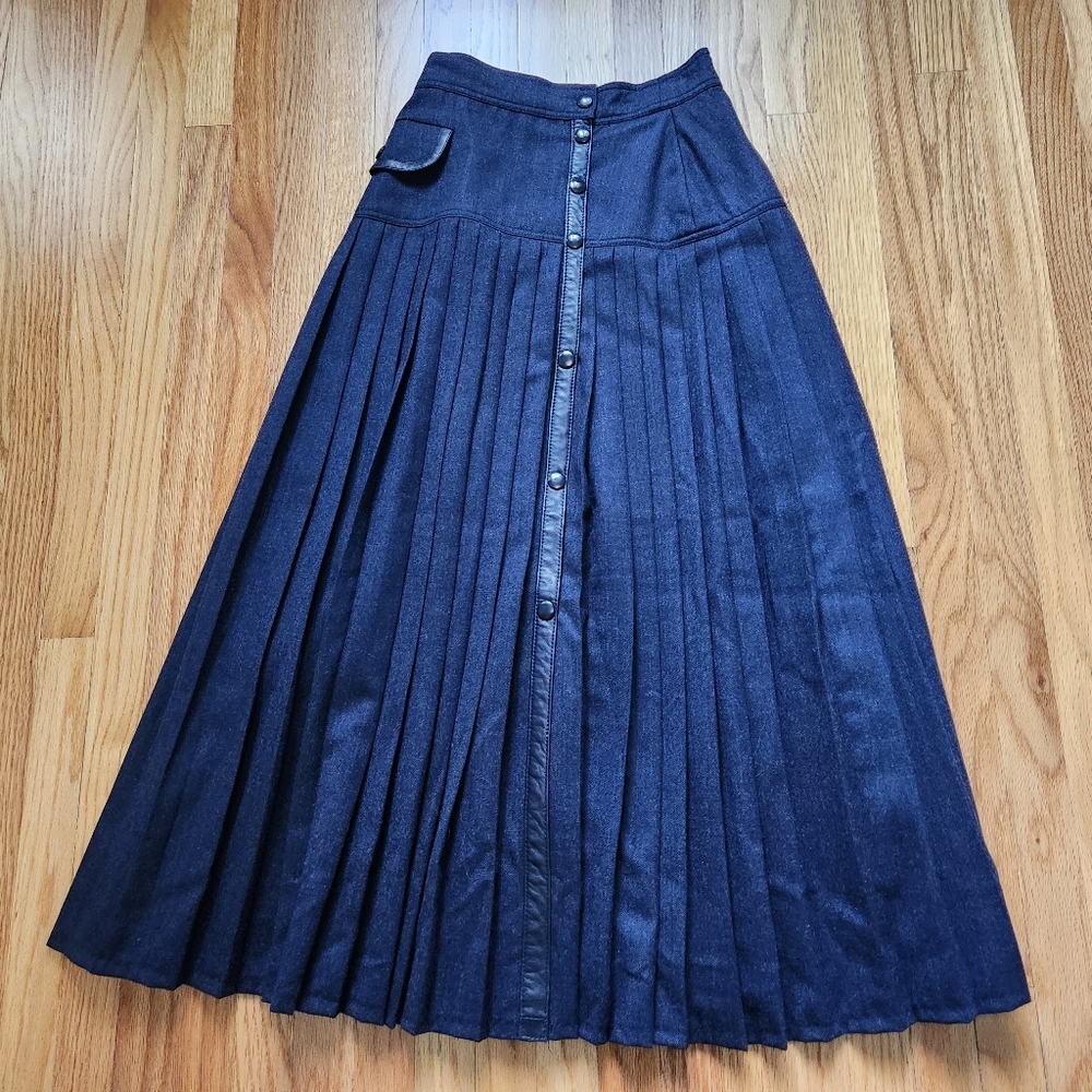 Escada Blue Maxi A-line Skirt